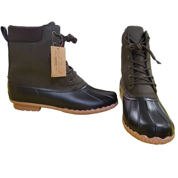 Weatherproof Vintage Men's Adam II Duck Boots Olive Brown Size 12M - Picture 9 of 11